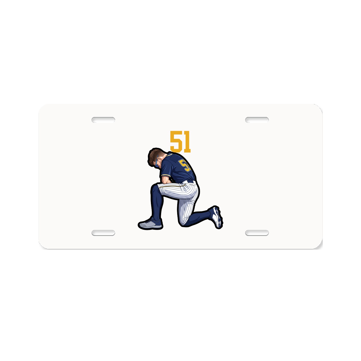 License Plate — Number Top in Classic