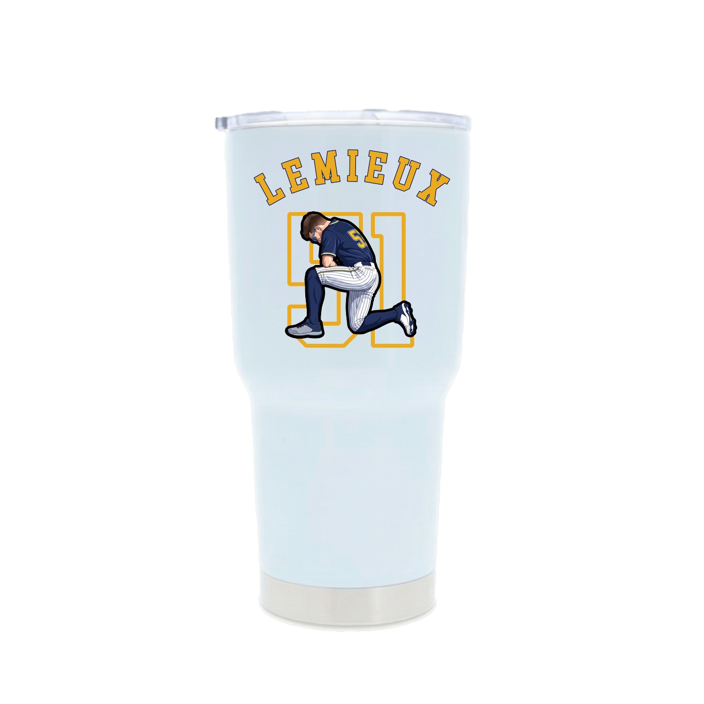 30oz Stainless Steel Tumbler — Shirsey Arch in White