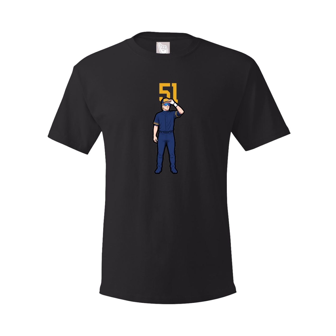 Youth Tee — Number Top in Black