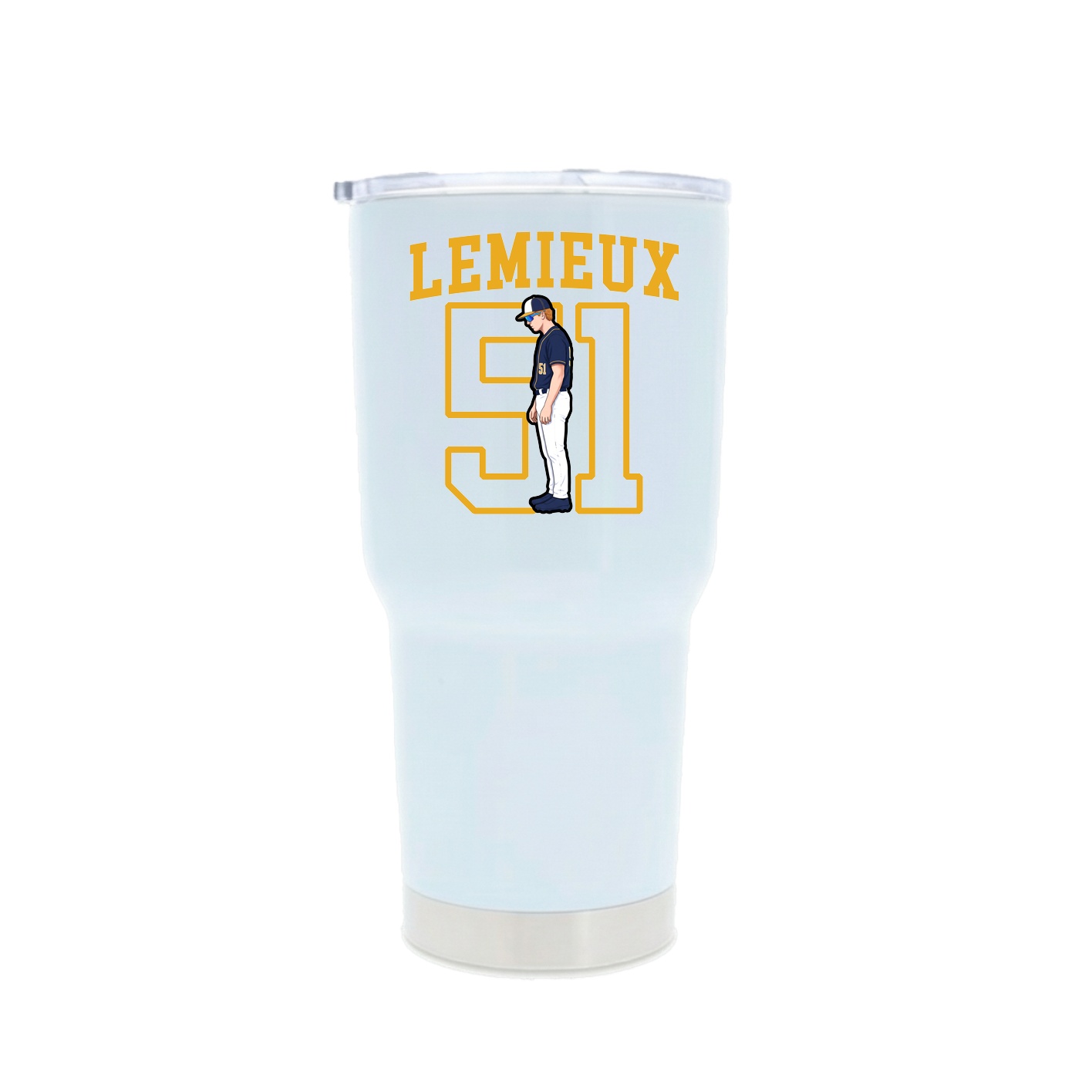 30oz Stainless Steel Tumbler — Shirsey in White
