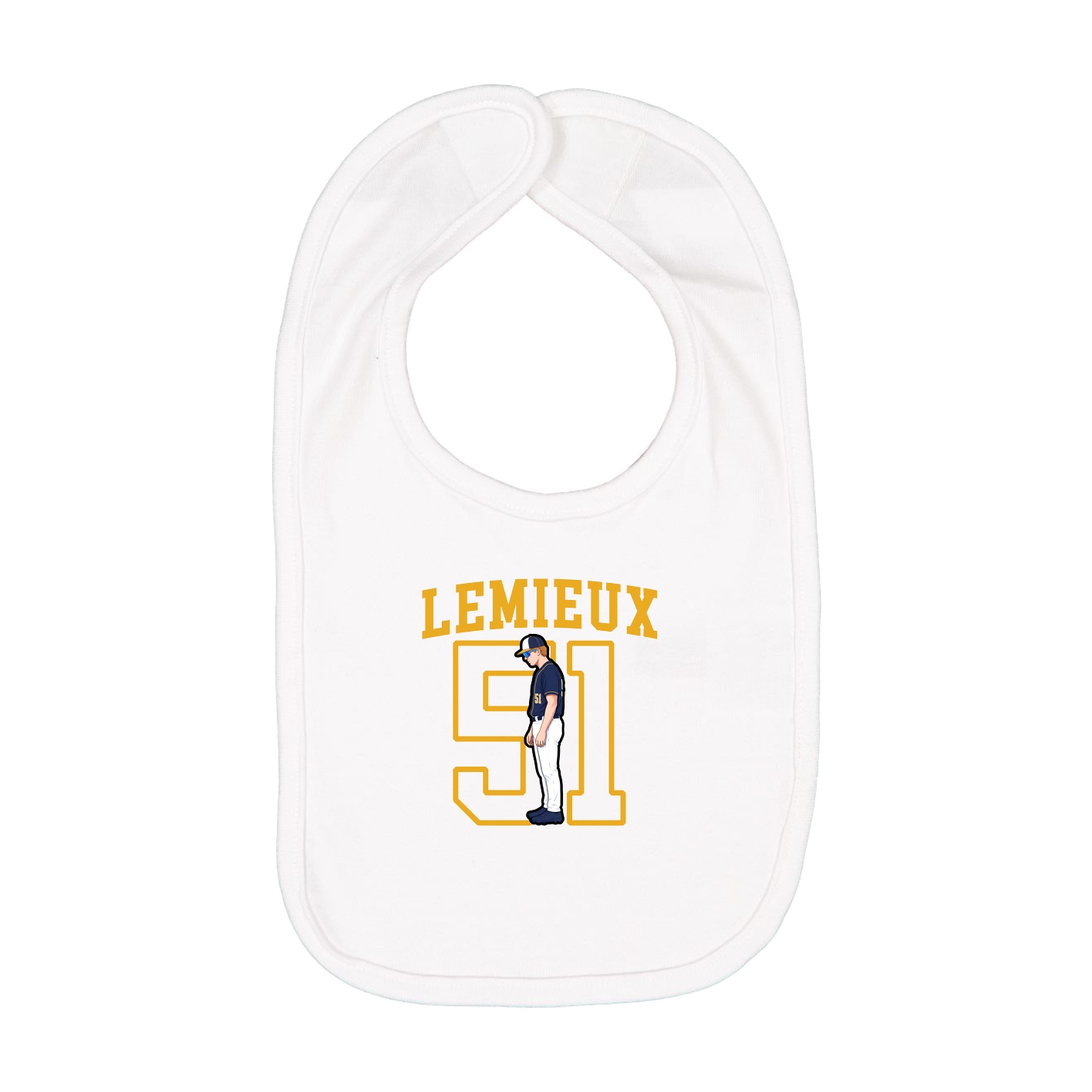 Infant Bib — Shirsey in White