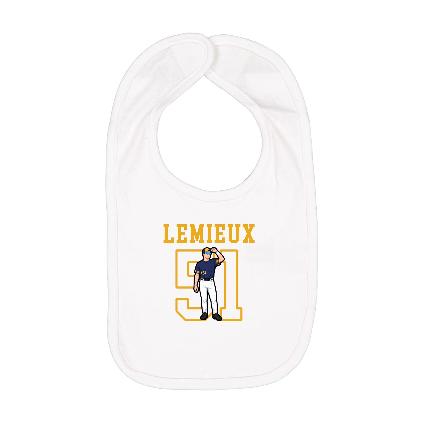 Infant Bib — Shirsey in White