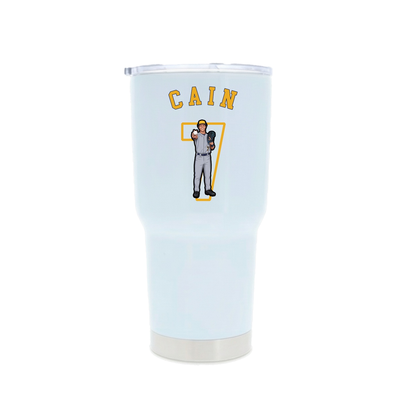 30oz Stainless Steel Tumbler — Shirsey Arch in White
