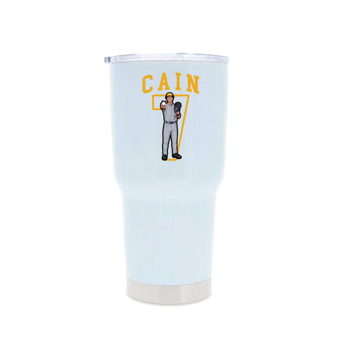 30oz Stainless Steel Tumbler — Shirsey in White