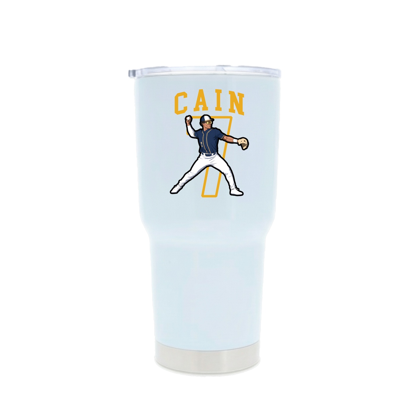 30oz Stainless Steel Tumbler — Shirsey in White