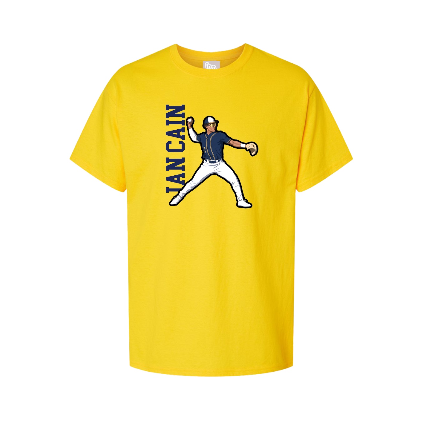 Youth Tee — Name Vertical in Gold