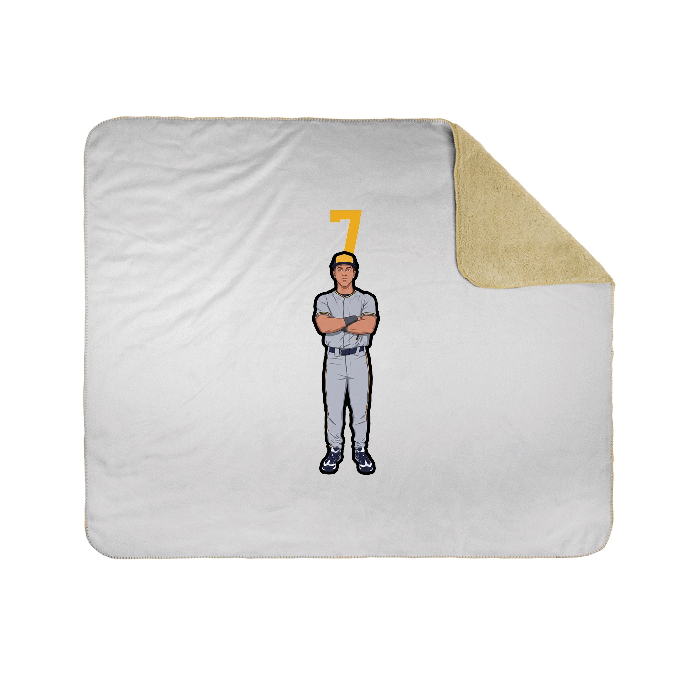 Throw Blanket — Number Top in White