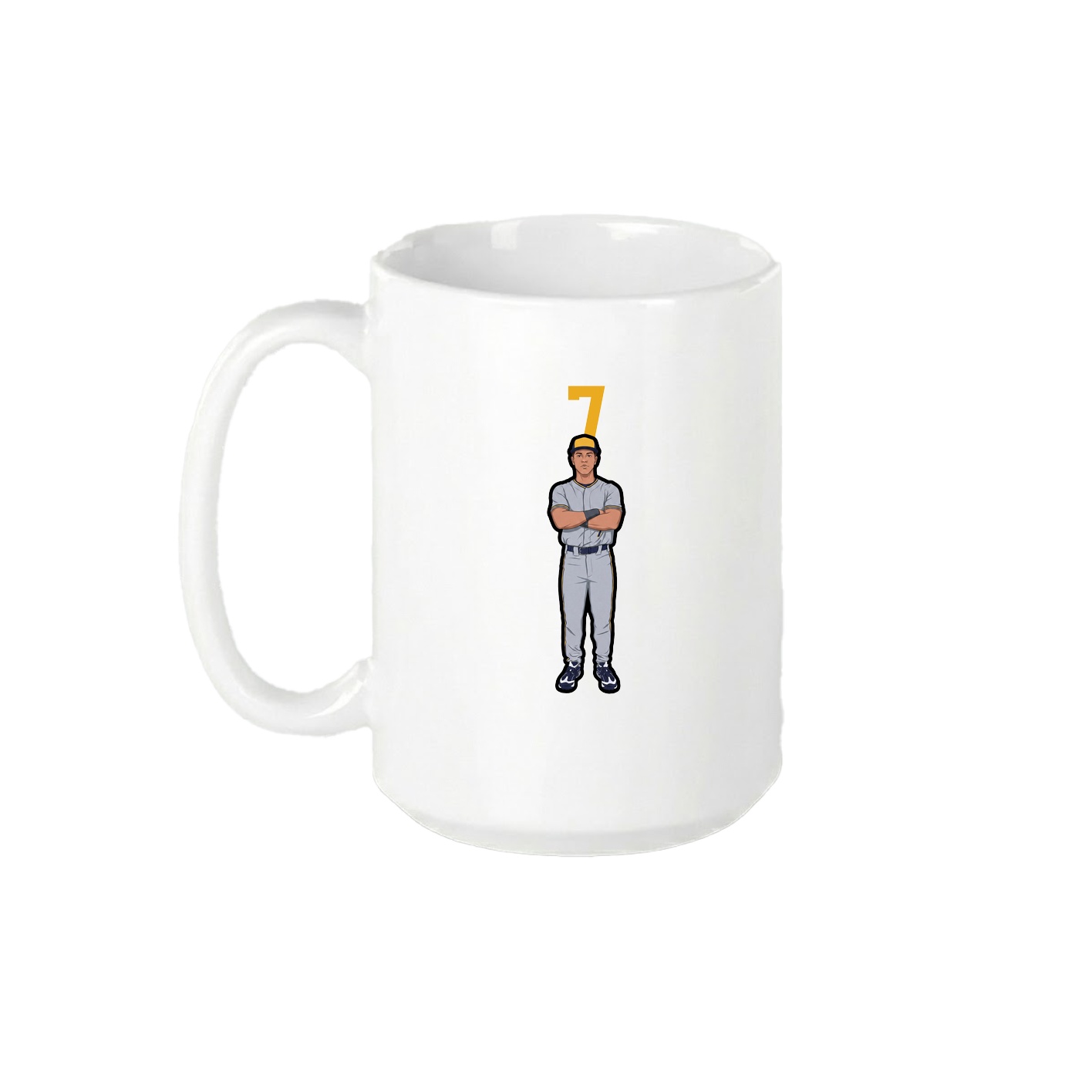 15oz Coffee Mug — Number Top in White