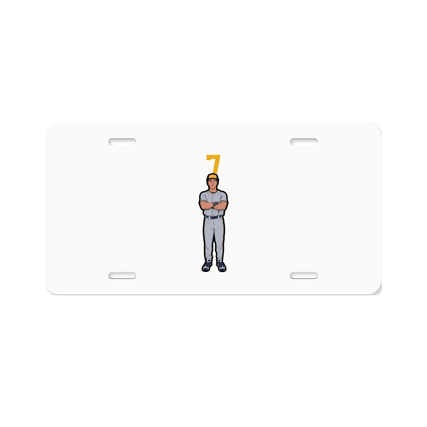 License Plate — Number Top in Classic