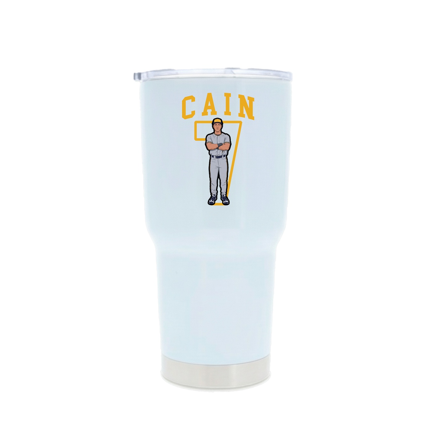30oz Stainless Steel Tumbler — Shirsey in White