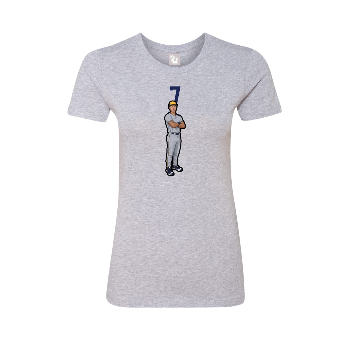 Womens Tee — Number Top in Grey