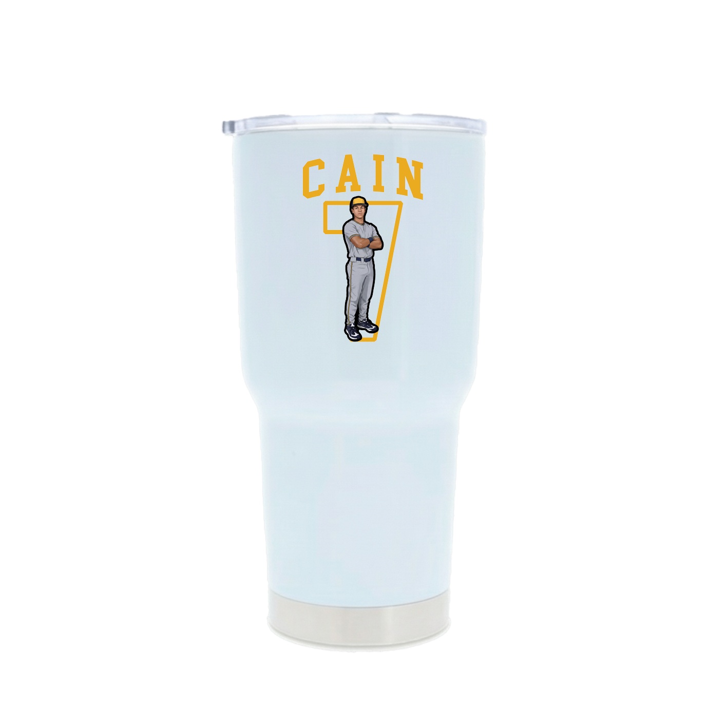 30oz Stainless Steel Tumbler — Shirsey in White