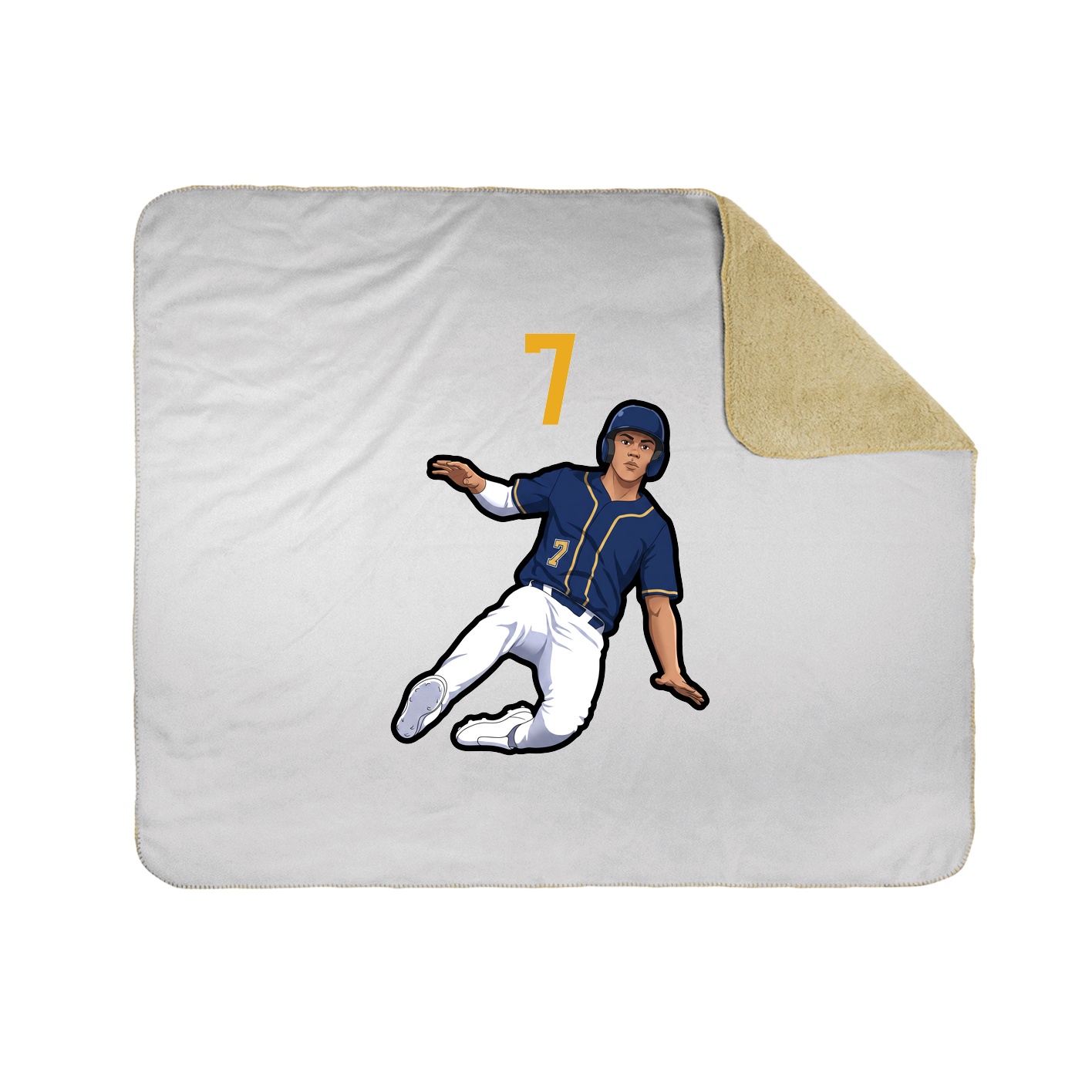 Throw Blanket — Number Top in White