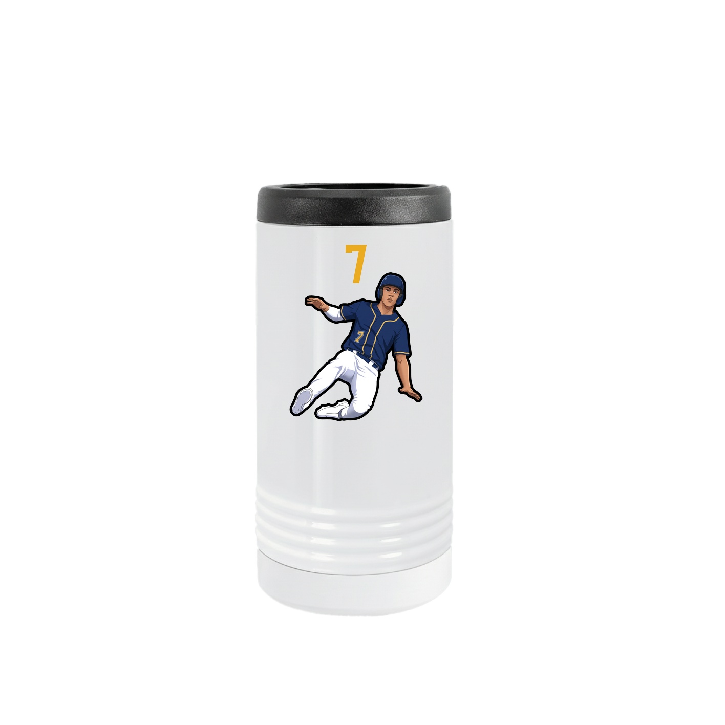 Slim Beverage Holder — Number Top in White