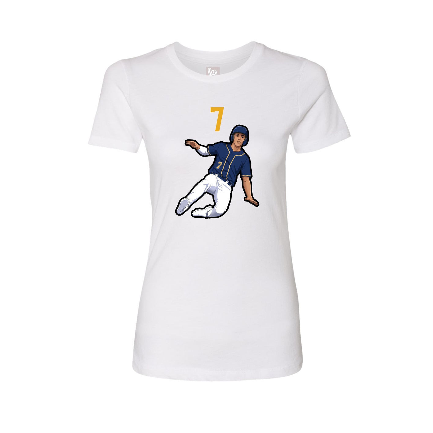 Womens Tee — Number Top in White