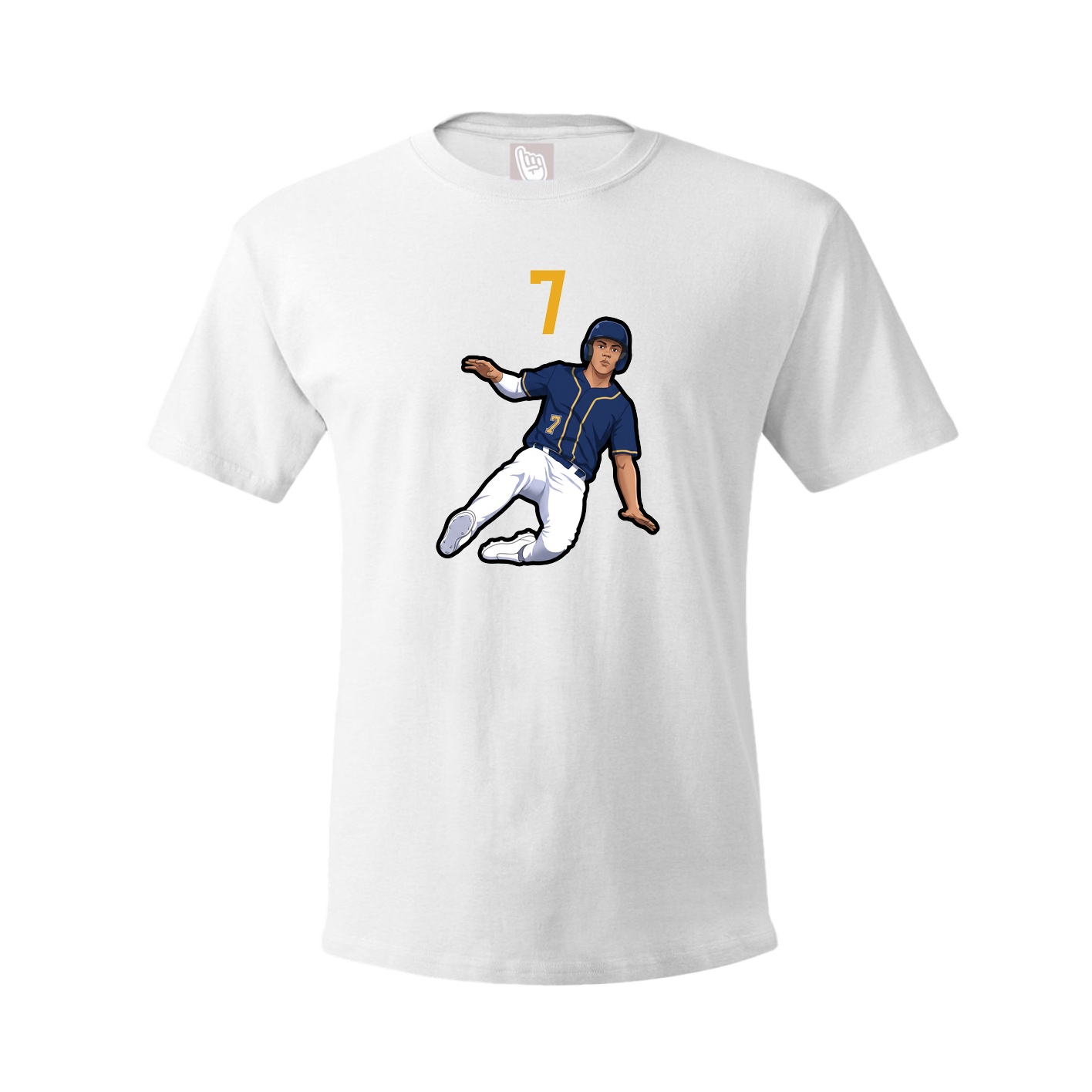 Youth Tee — Number Top in White