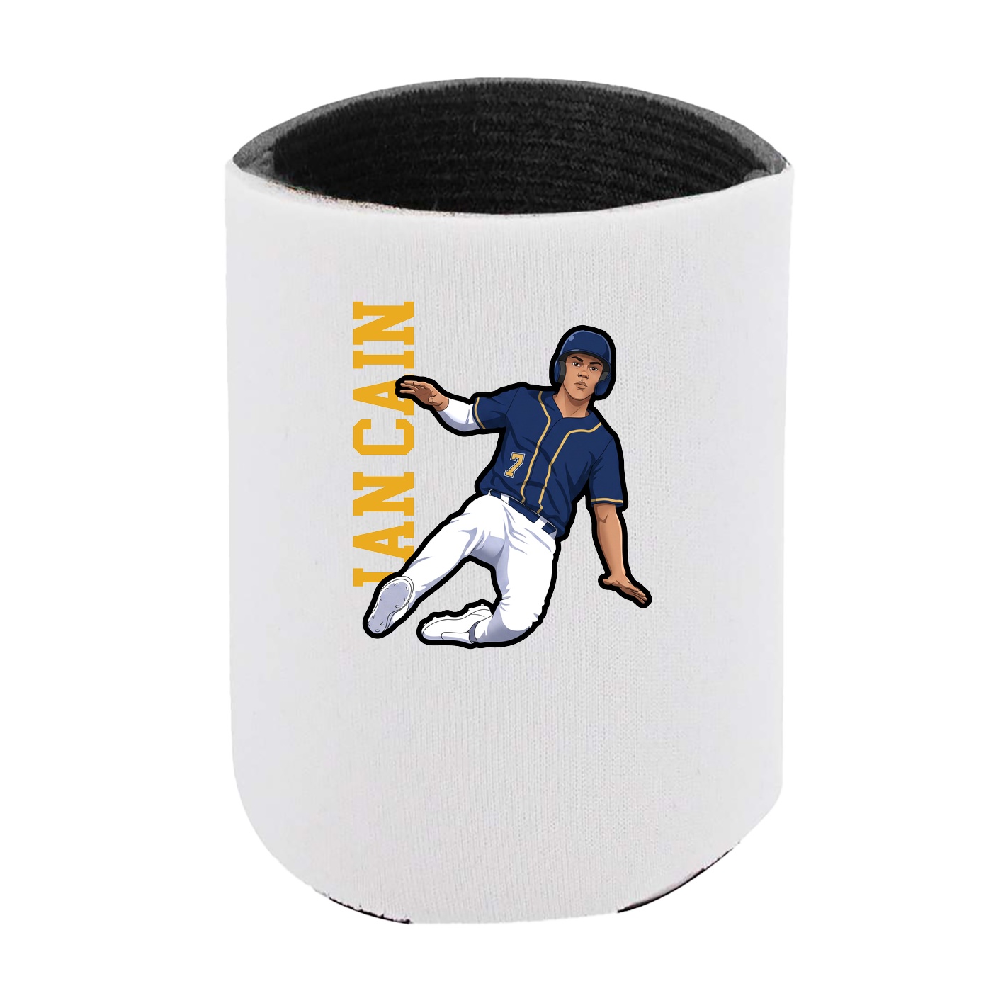 Can Holder — Name Vertical in White