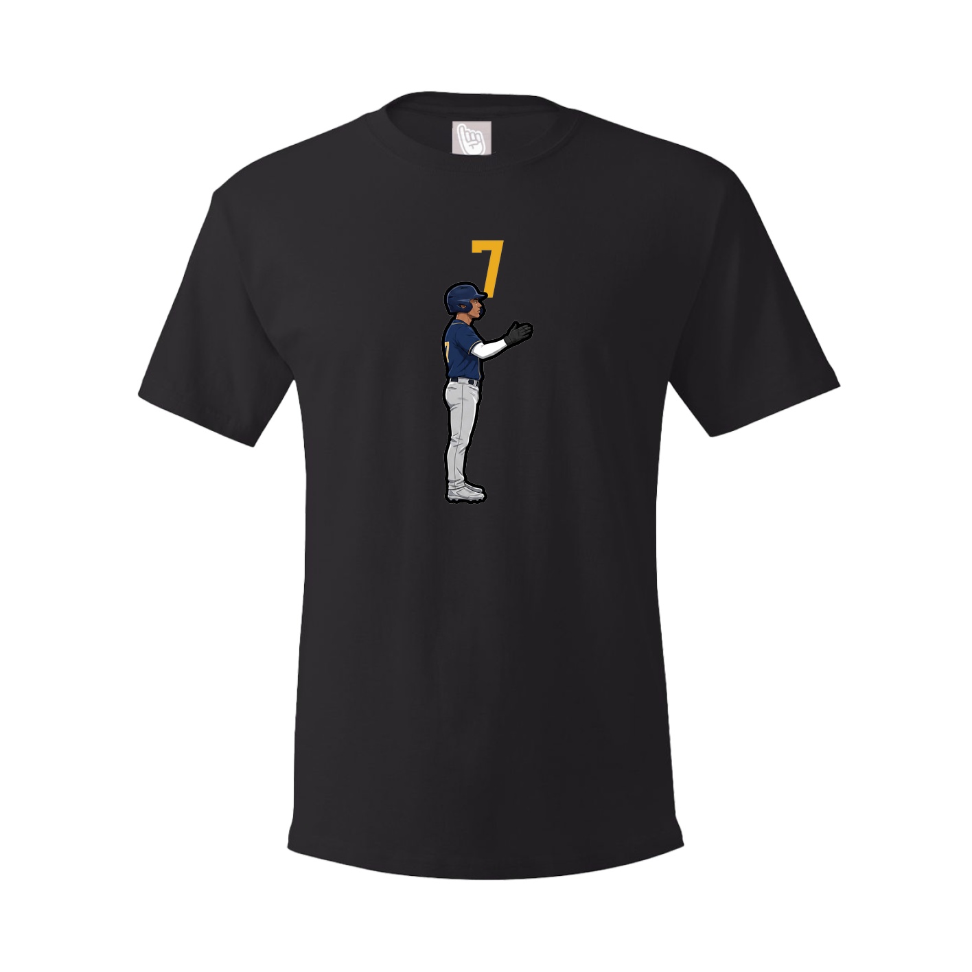 Youth Tee — Number Top in Black