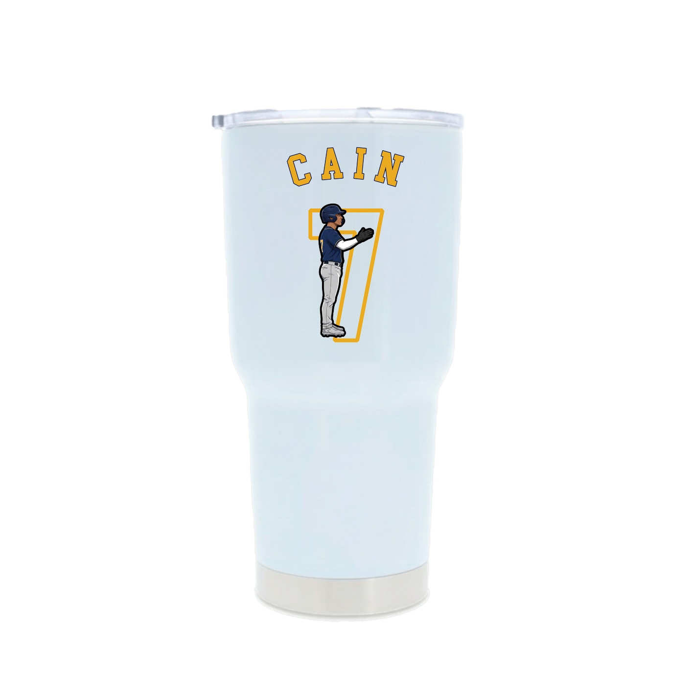 30oz Stainless Steel Tumbler — Shirsey Arch in White