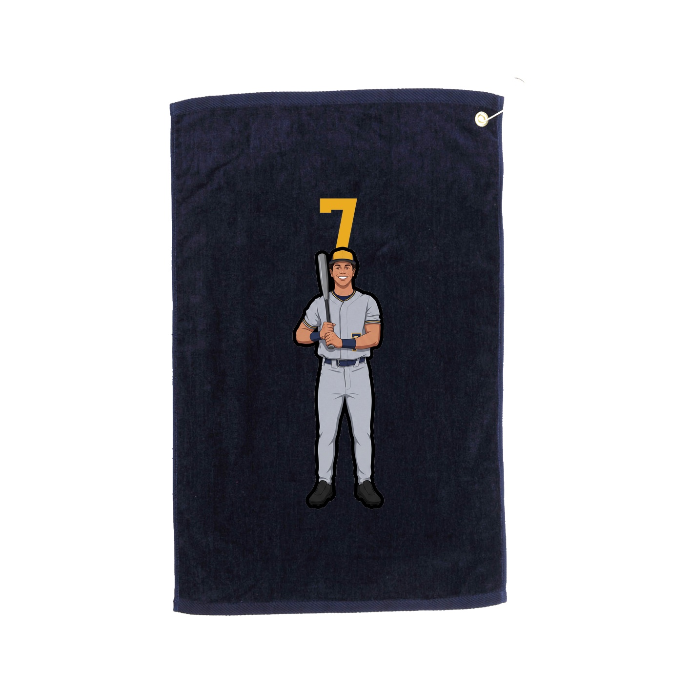 Golf Towel — Number Top in Navy