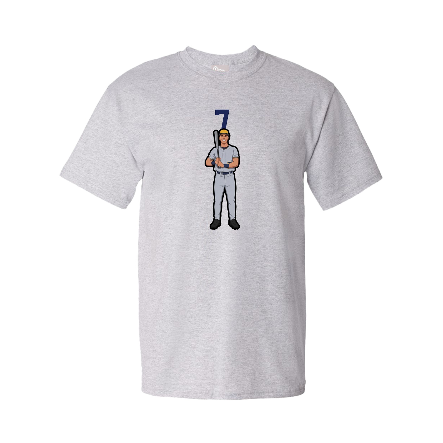 Youth Tee — Number Top in Grey