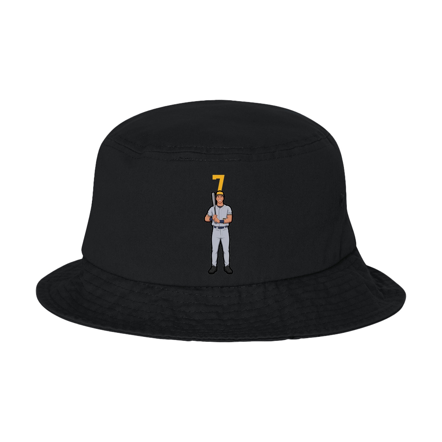 Bucket Cap — Number Top in Black