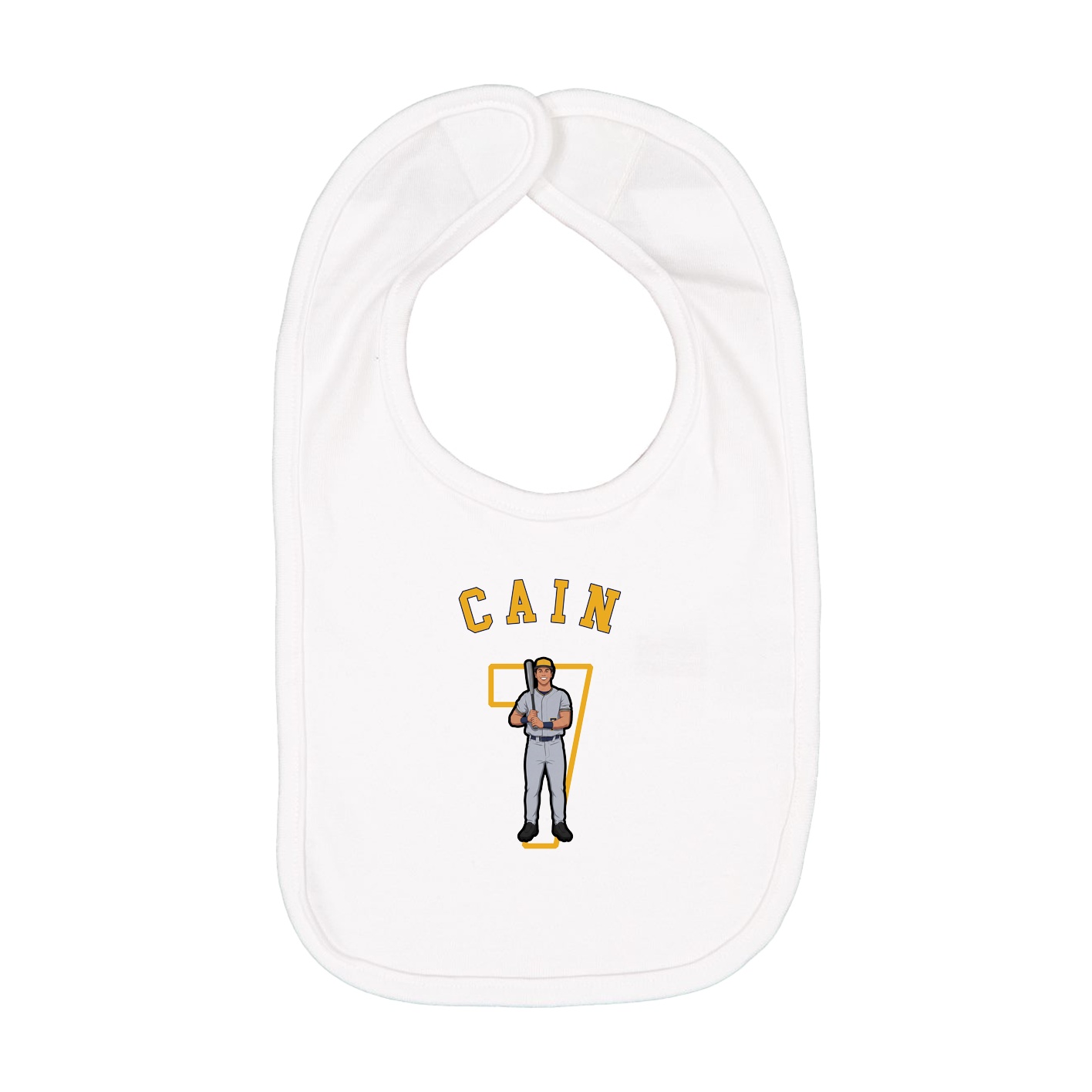 Infant Bib — Shirsey Arch in White