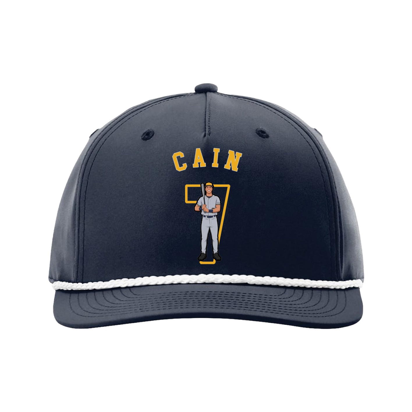 Five-Panel Classic Rope Cap — Shirsey Arch in Navy