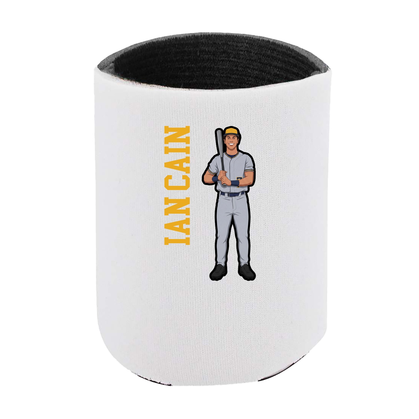 Can Holder — Name Vertical in White