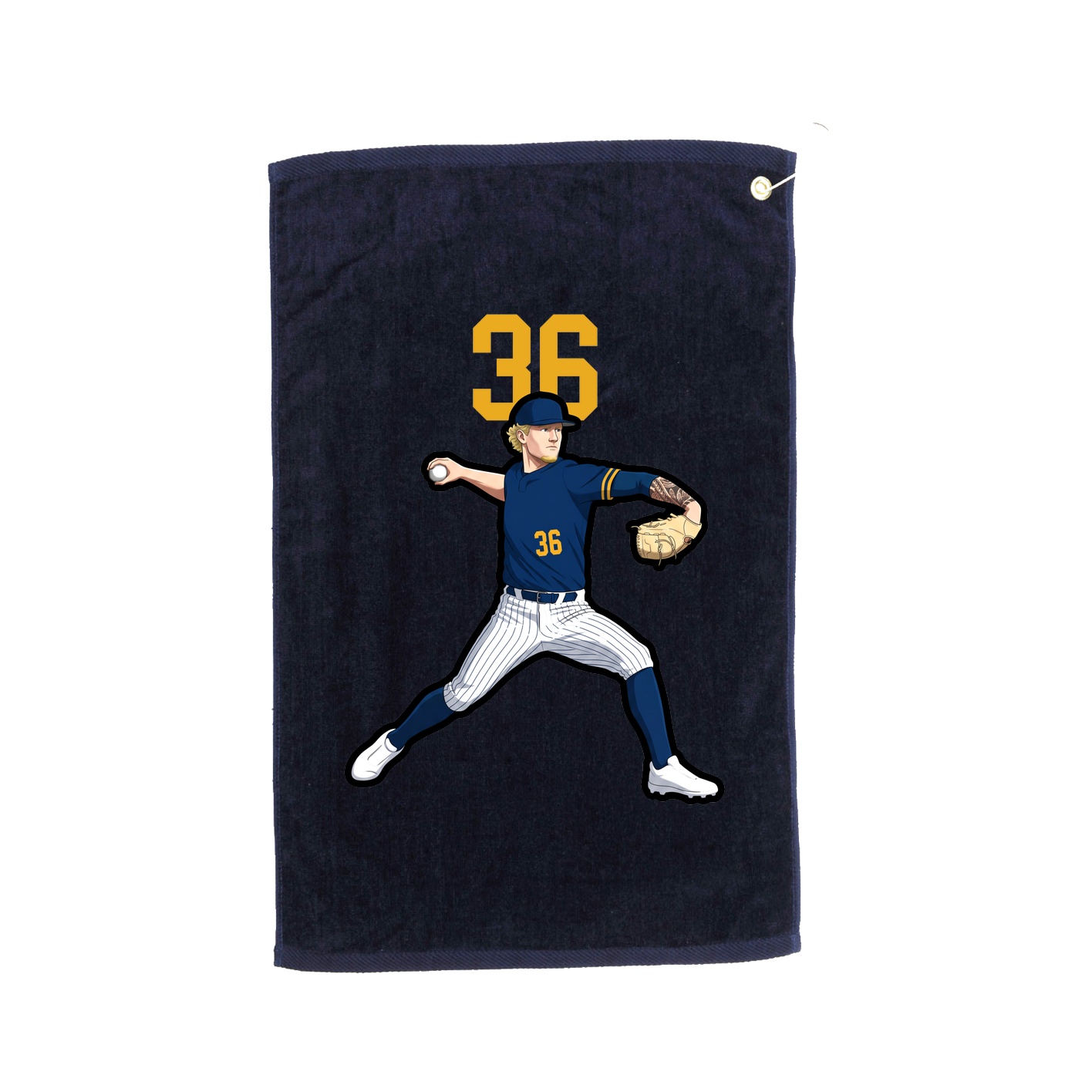 Golf Towel — Number Top in Navy