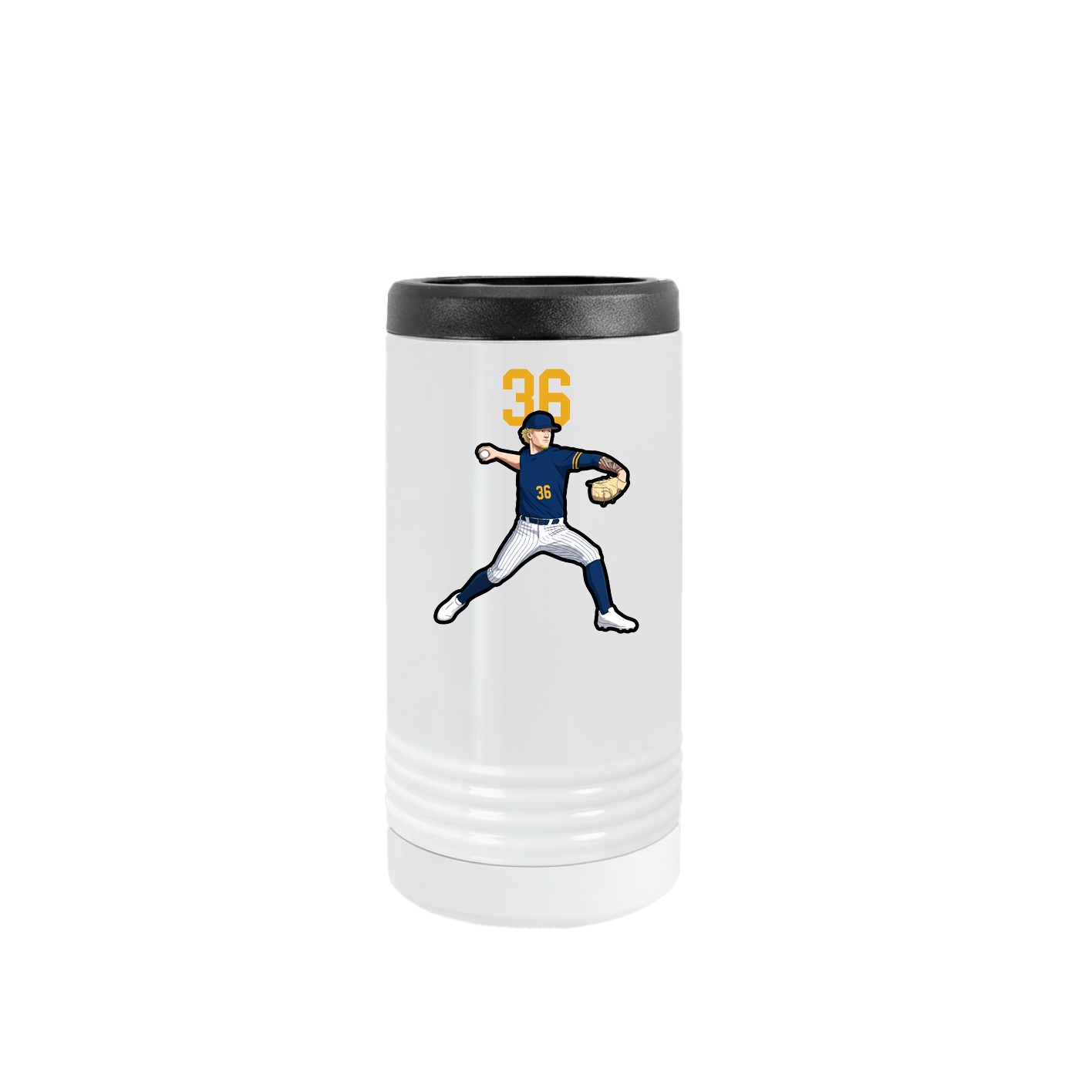 Slim Beverage Holder — Number Top in White