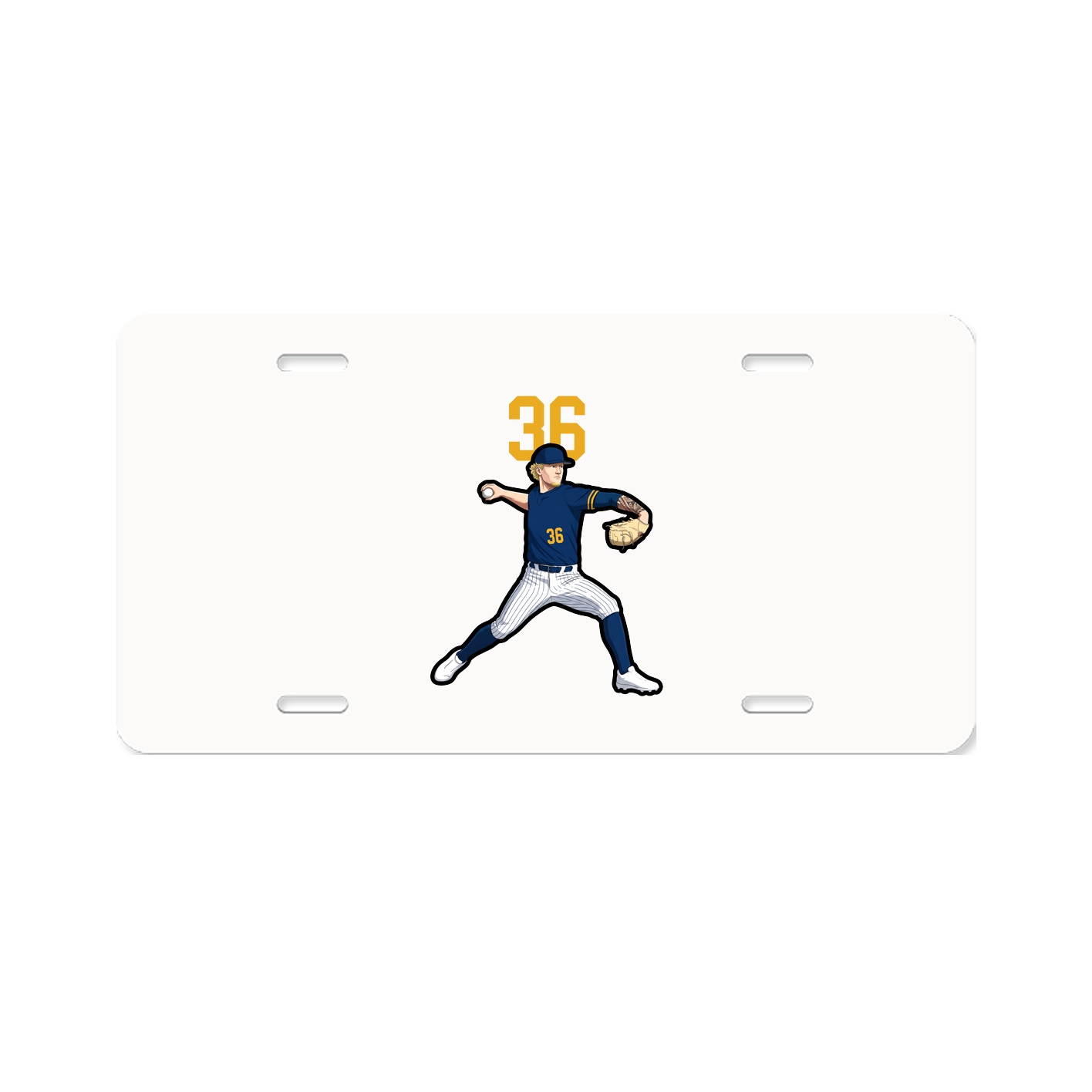 License Plate — Number Top in Classic