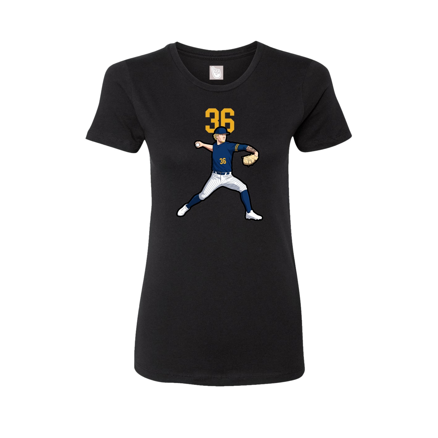 Womens Tee — Number Top in Black