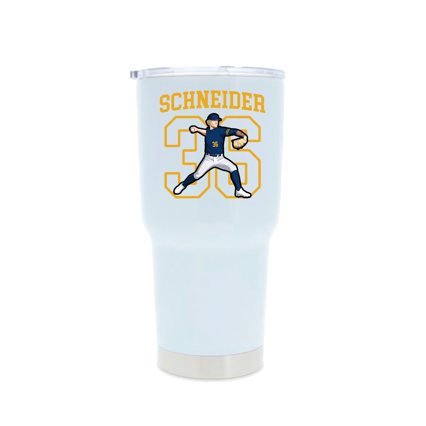 30oz Stainless Steel Tumbler — Shirsey in White