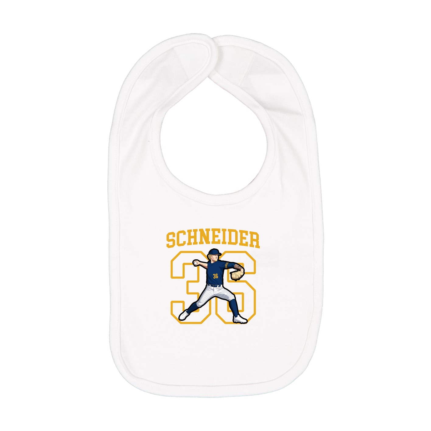 Infant Bib — Shirsey in White