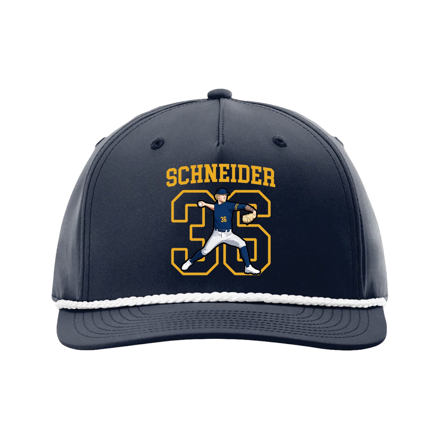 Five-Panel Classic Rope Cap — Shirsey in Navy