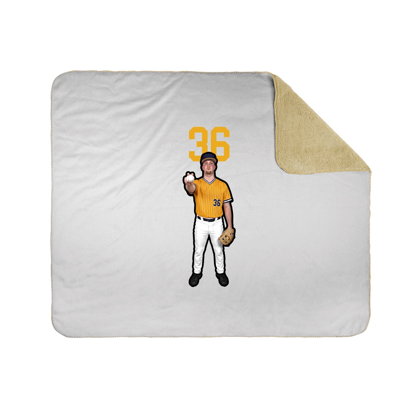 Throw Blanket — Number Top in White