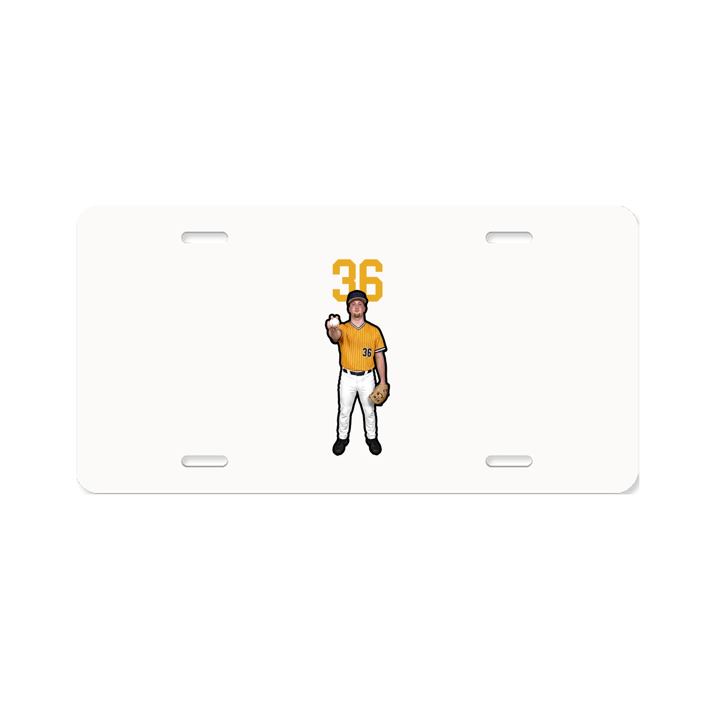 License Plate — Number Top in Classic