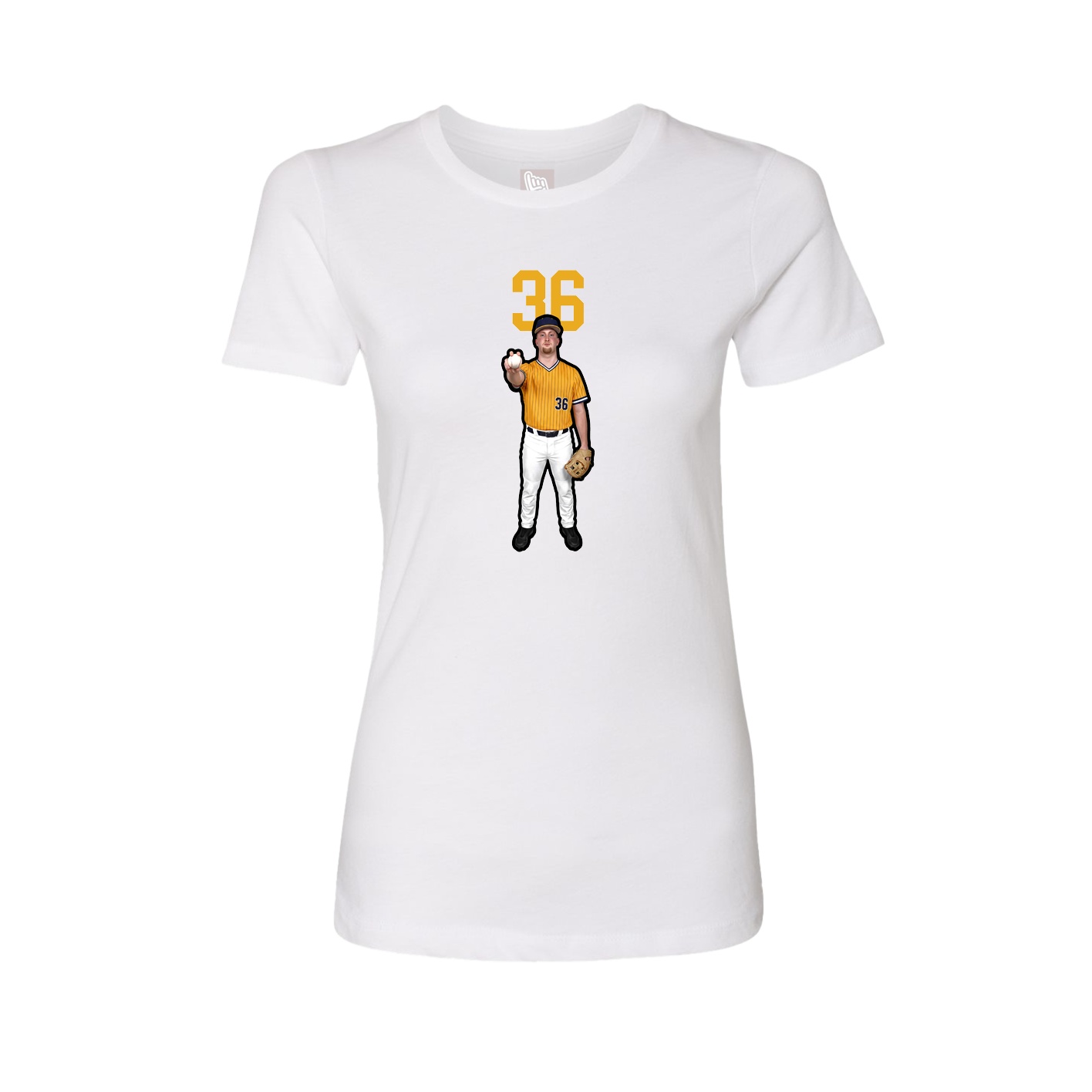 Womens Tee — Number Top in White