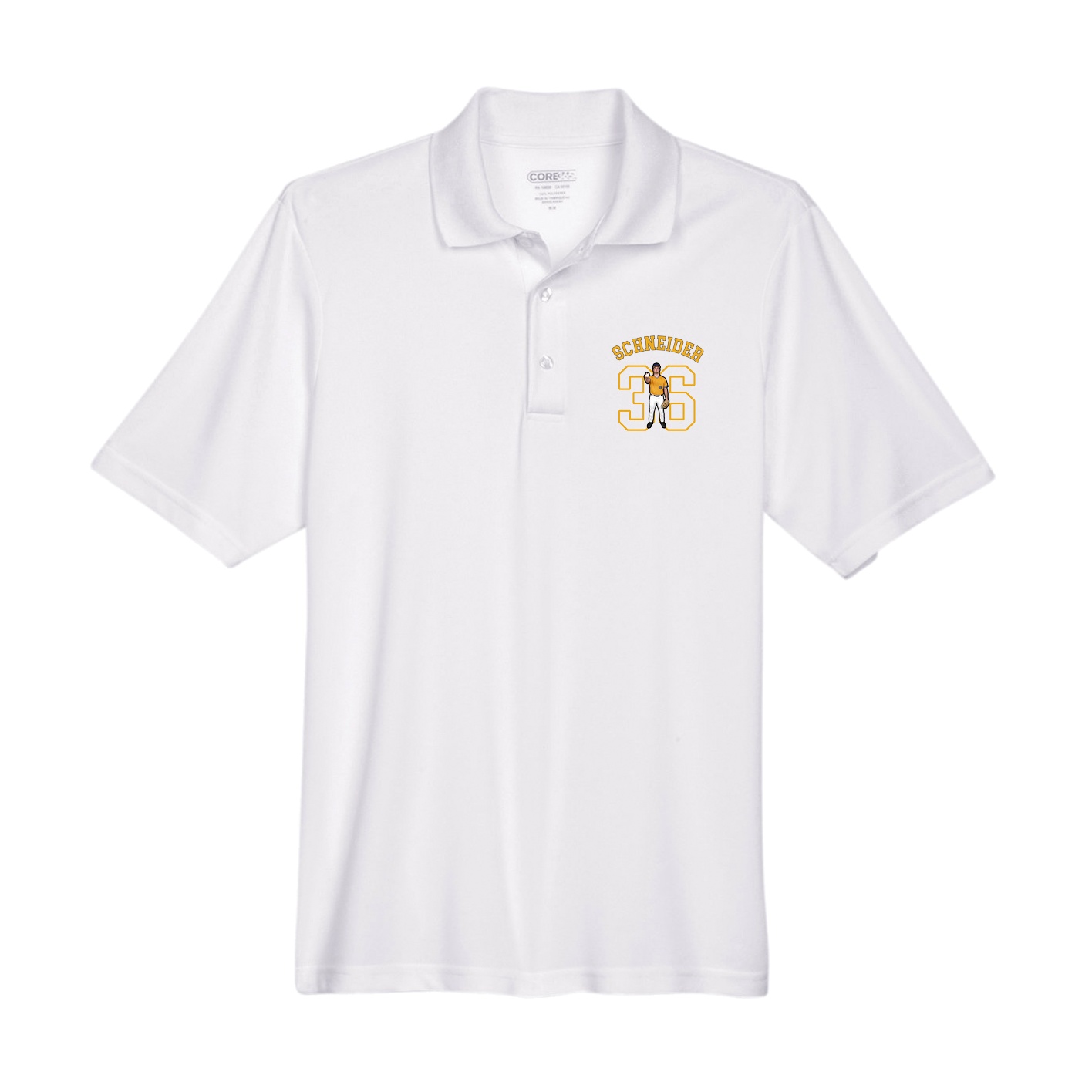 Performance Polo — Shirsey Arch in White
