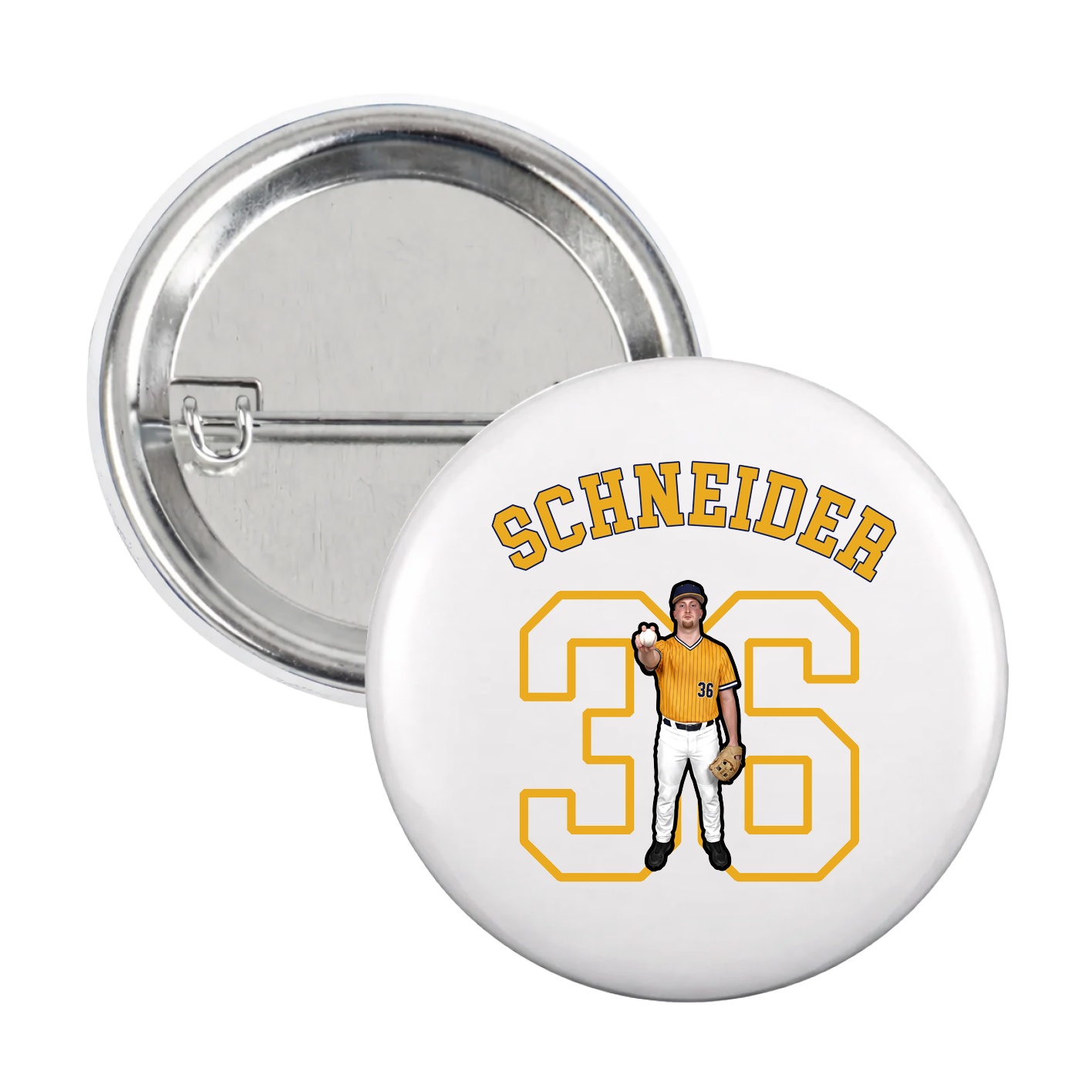 Game Day Button — Shirsey Arch in White