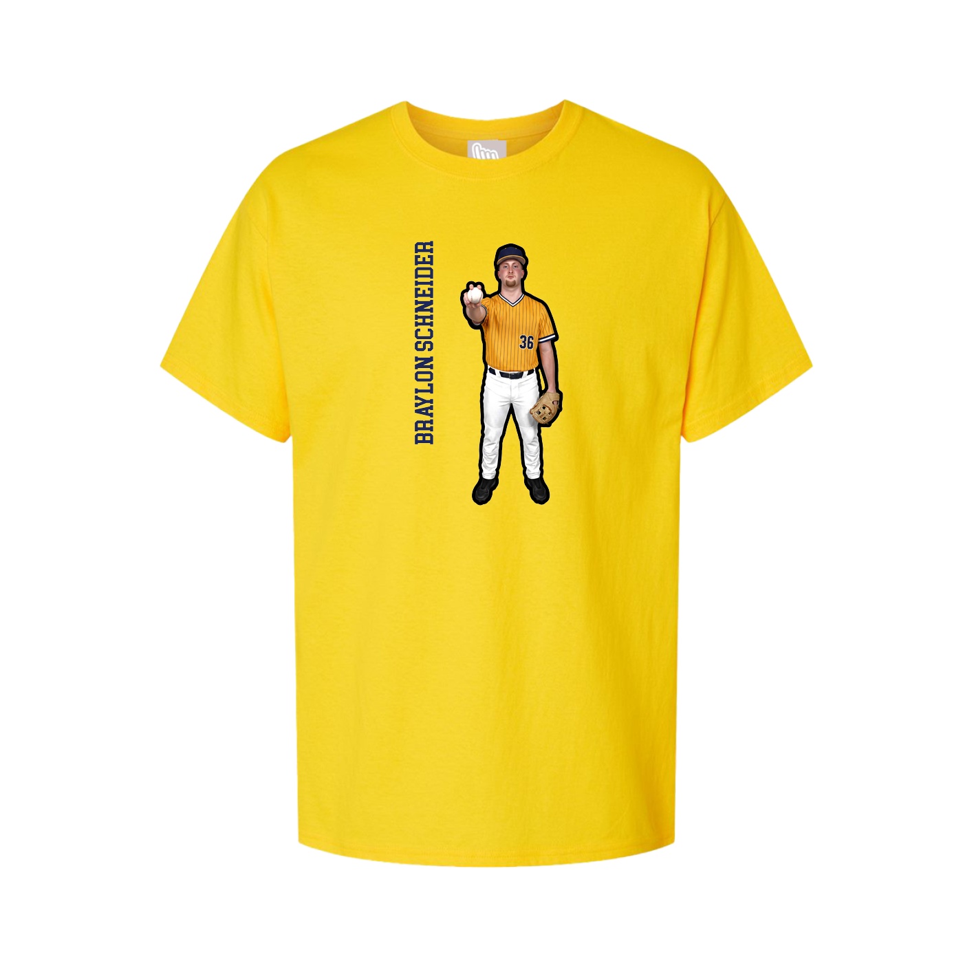 Tee — Name Vertical in Gold
