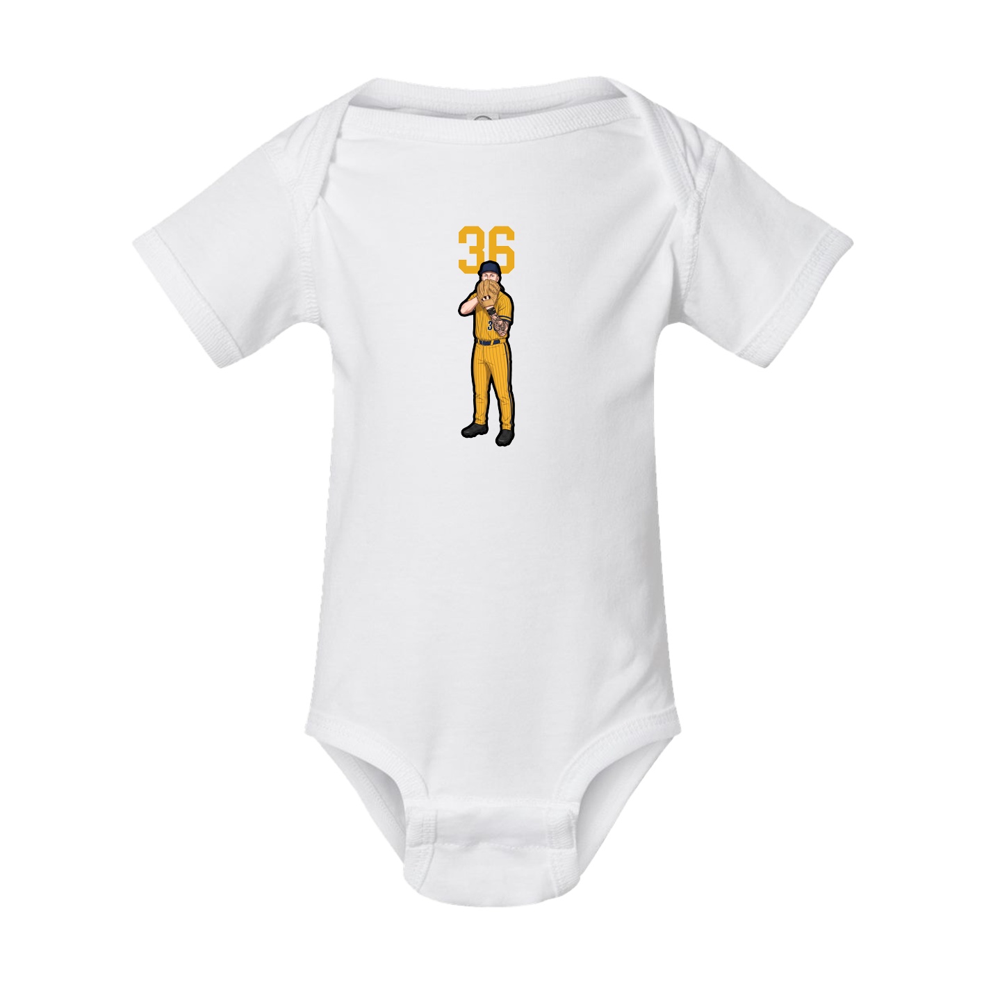 Baby Onesie — Number Top in White
