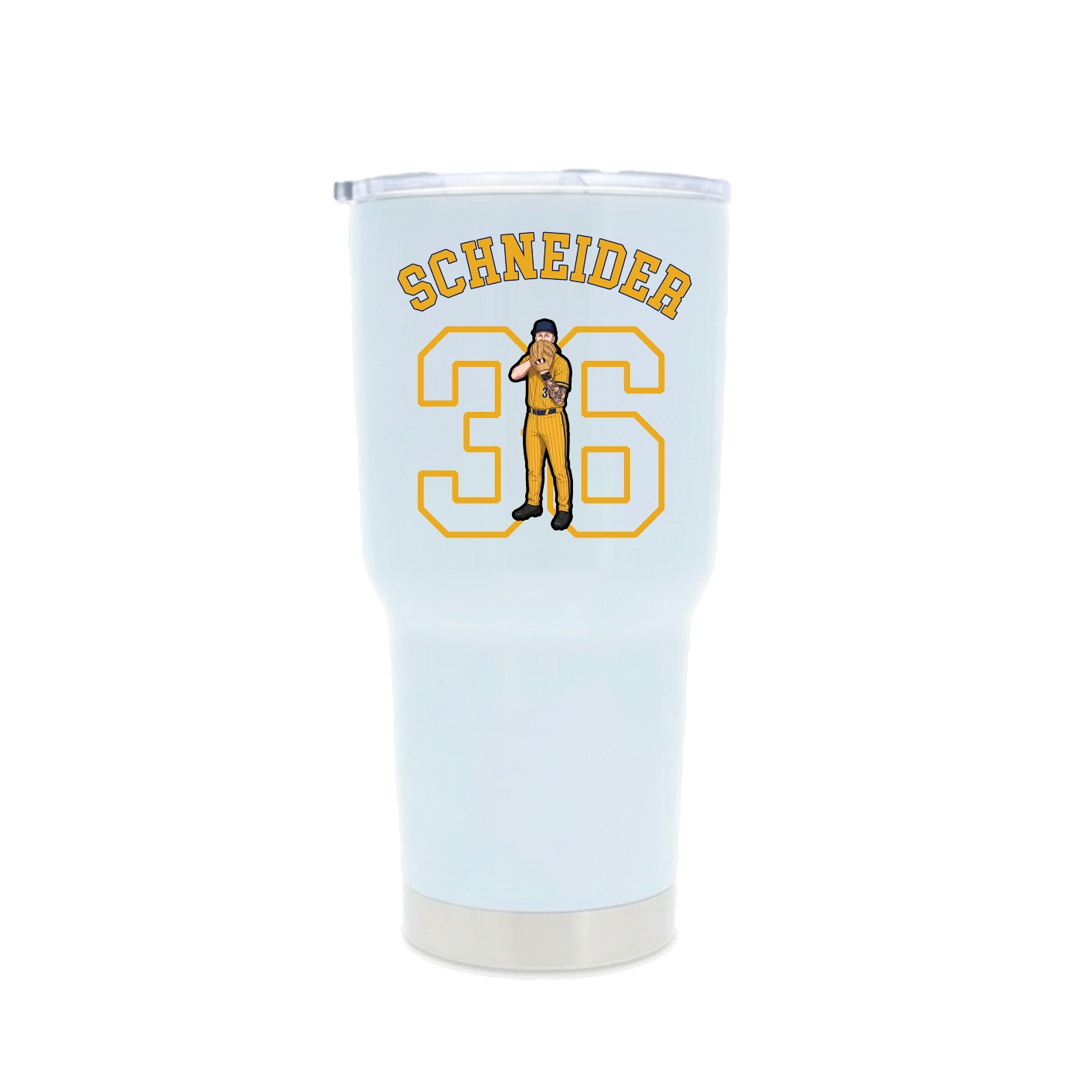 30oz Stainless Steel Tumbler — Shirsey Arch in White