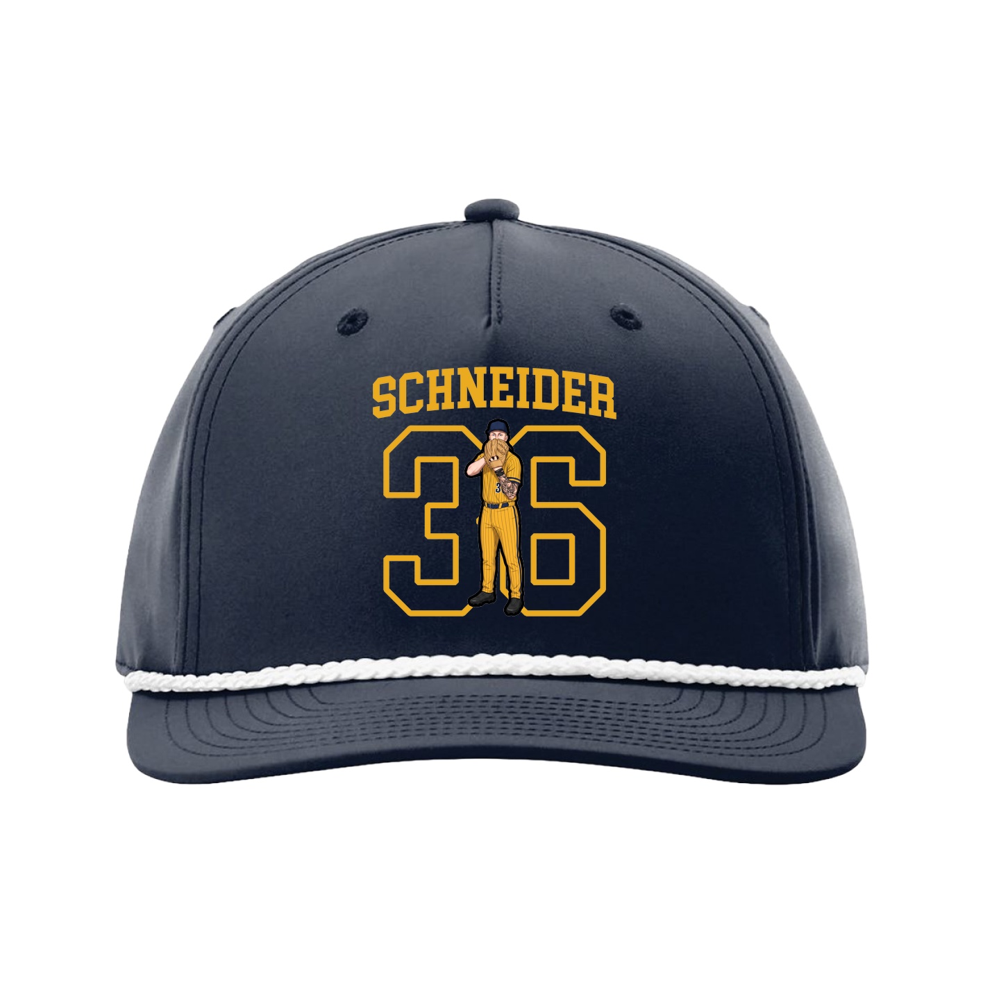 Five-Panel Classic Rope Cap — Shirsey in Navy