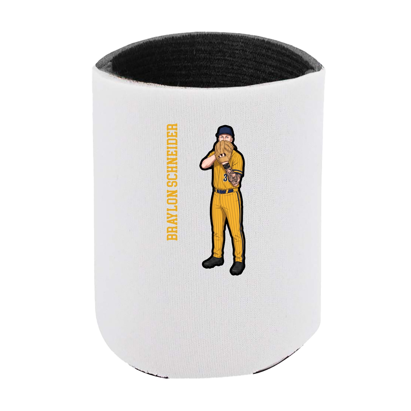 Can Holder — Name Vertical in White