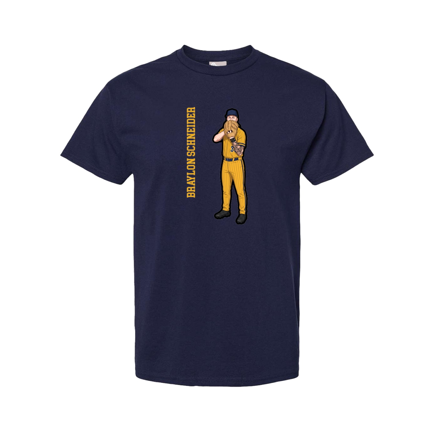 Youth Tee — Name Vertical in Navy