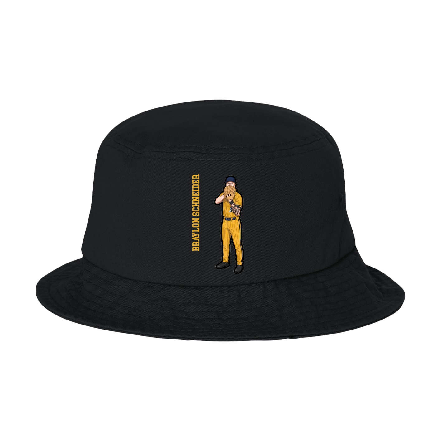 Bucket Cap — Name Vertical in Black
