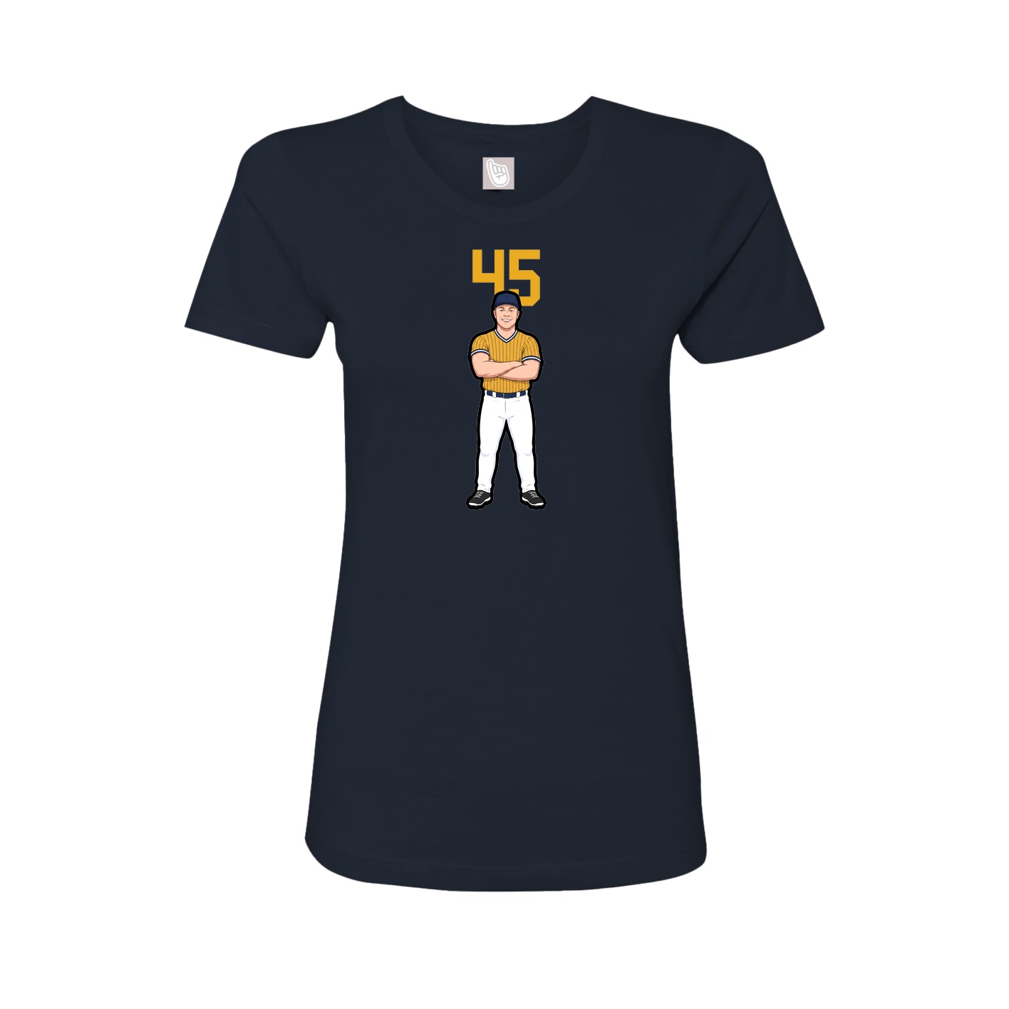 Womens Tee — Number Top in Navy