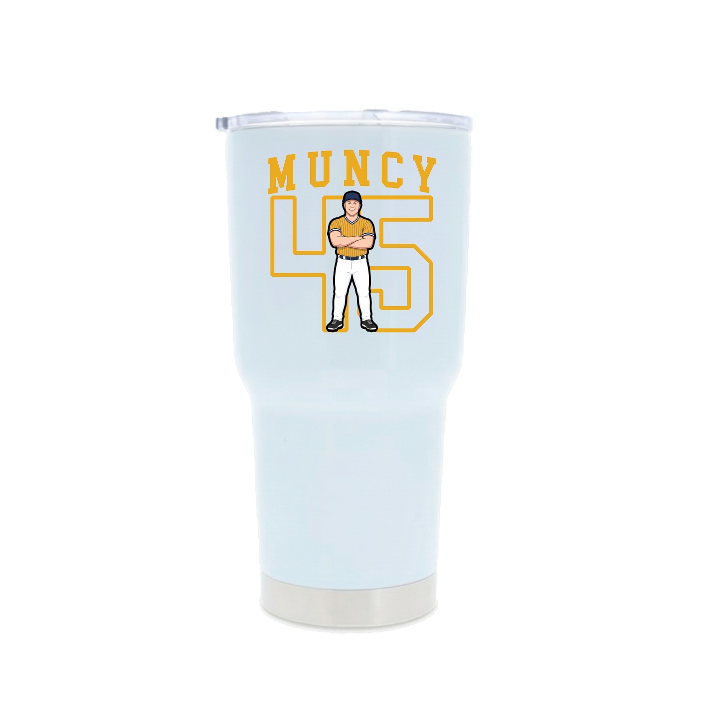 30oz Stainless Steel Tumbler — Shirsey in White